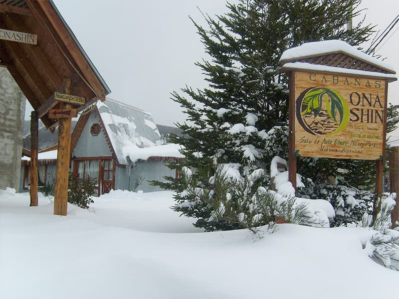 Entrada con nieve