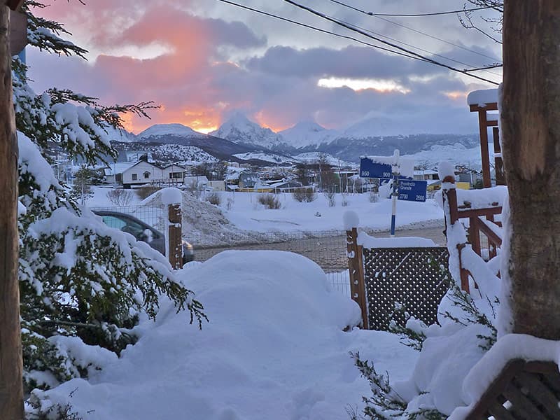 Entrada con nieve